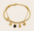 Gold Clover Charm Bracelet